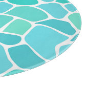 Turquoise Aqua Zee Glas Mozaïek Patroon Snijplank (Hoek)