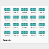 Turquoise Argyle Wedding Dank je Stickers (Vel)