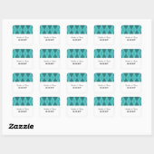 Turquoise Argyle Wedding Stickers (Vel)