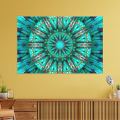 Turquoise Art 1 Canvas Afdruk (Insitu (Woonkamer))