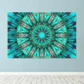 Turquoise Art 1 Canvas Afdruk (Insitu (Houten vloer))