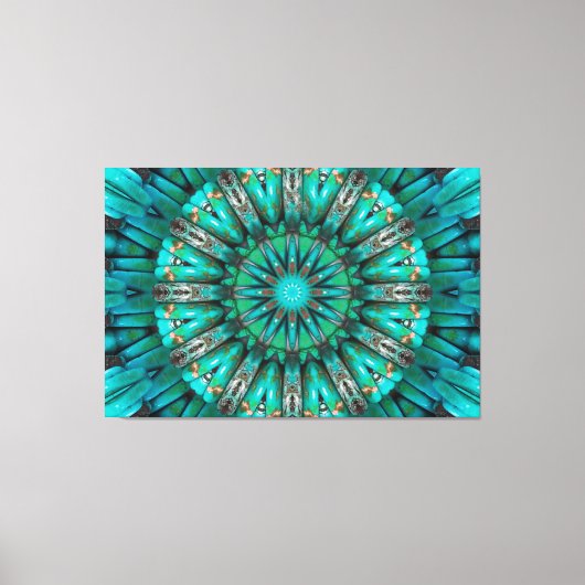 Turquoise Art 1 Canvas Afdruk (Voorkant)