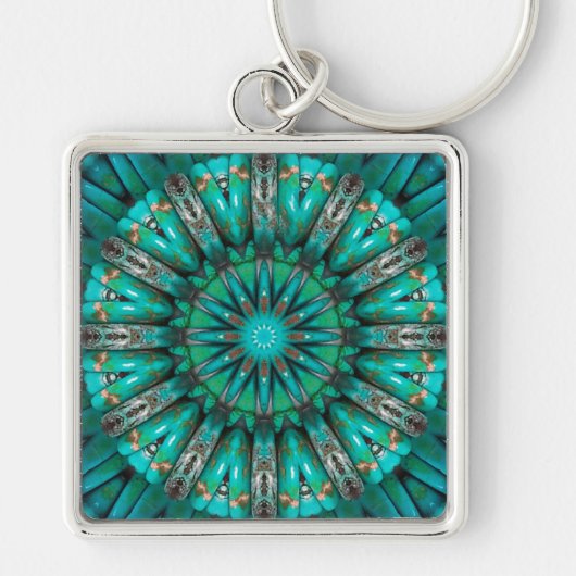 Turquoise Art 1 Sleutelhanger (Voorkant)