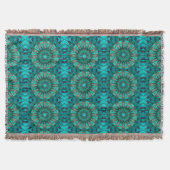 Turquoise Art 1 Throw Blanket Deken (Voorkant)
