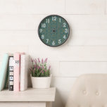 Turquoise art deco<br><div class="desc">Deze wandklok heeft een art deco ontwerp van diamanten en halve diamanten in goud op een veld van turquoise. Zoals dit ontwerp,  maar wil je verschillende kleuren? Stuur me een bericht.</div>