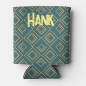 Turquoise art deco blikjeskoeler (Voorkant)