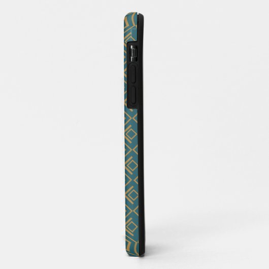 Turquoise art deco Case-Mate iPhone case (Achterkant/links)
