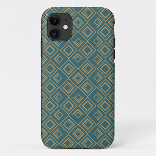 Turquoise art deco Case-Mate iPhone case (Achterkant)