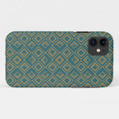 Turquoise art deco Case-Mate iPhone case (Achterkant (horizontaal))