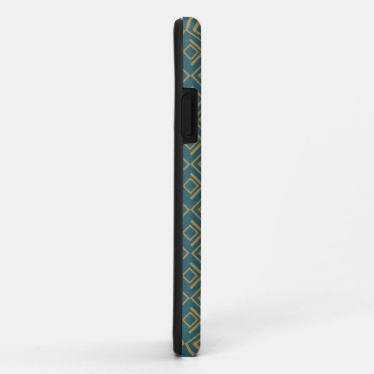 Turquoise art deco Case-Mate iPhone case (Achterkant/rechts)
