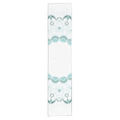 Turquoise Art Deco Design Korte Tafelloper (Voorkant)