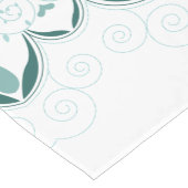 Turquoise Art Deco Design Korte Tafelloper (Hoek)