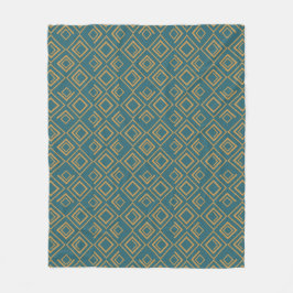 Turquoise art deco fleece deken