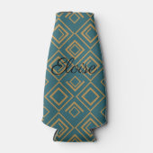 Turquoise art deco flesjeskoeler (Voorkant)