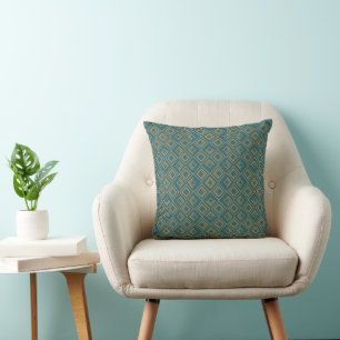 Turquoise art deco kussen