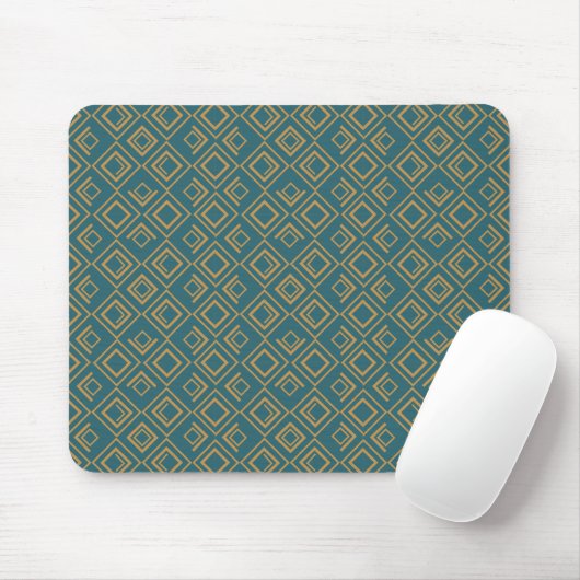 Turquoise art deco muismat (Met muis)