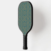 Turquoise art deco pickleball paddle (Links)