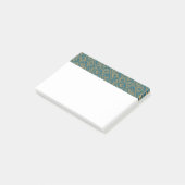 Turquoise art deco post-it® notes (Schuin)