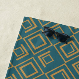Turquoise art deco strandlaken