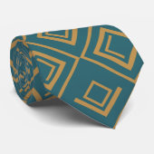 Turquoise art deco stropdas (Opgerold)