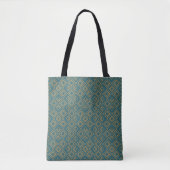 Turquoise art deco tote bag (Voorkant)