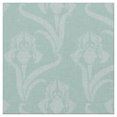 Turquoise Art Nouveau Iris Stof (Close Up)