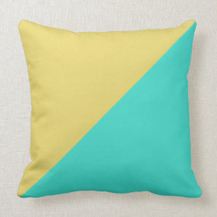 Turquoise & Arylide yellow Solid Color Background Kussen