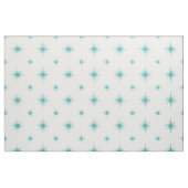 Turquoise Atomic Starburst Mid Century Patroon Stof (Fat Quarter)