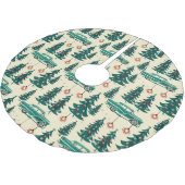 Turquoise Auto's Midcentury Kerst Display Kerstboom Rok (Gekanteld)