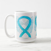 Turquoise Awareness Ribbon Angel Art Mok (Links)