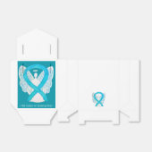 Turquoise Awareness Ribbon Angel Party Favor Box Bedankdoosjes (Uitgevouwen)