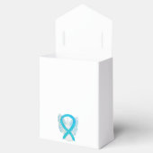 Turquoise Awareness Ribbon Angel Party Favor Box Bedankdoosjes (Geopend)