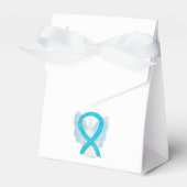 Turquoise Awareness Ribbon Angel Party Favor Box Bedankdoosjes (Voorkant Zijde)