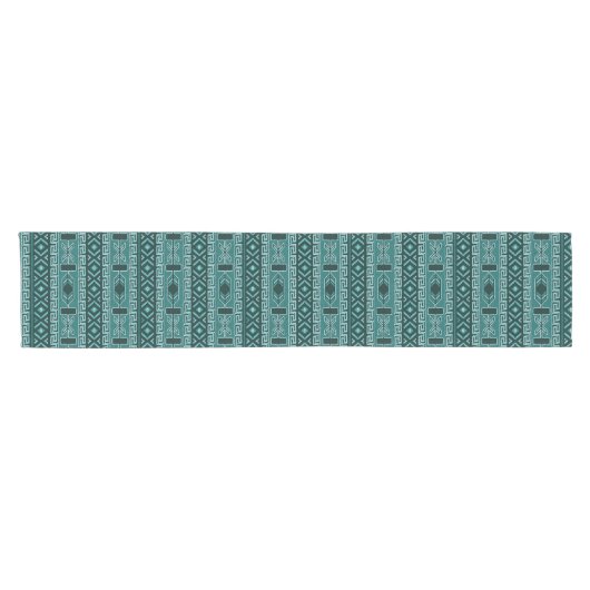 Turquoise Aztec Southwest Design Korte Tafelloper (Horizontaal)