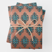 Turquoise Aztec-symbool Inpakpapier Vel (In situ)