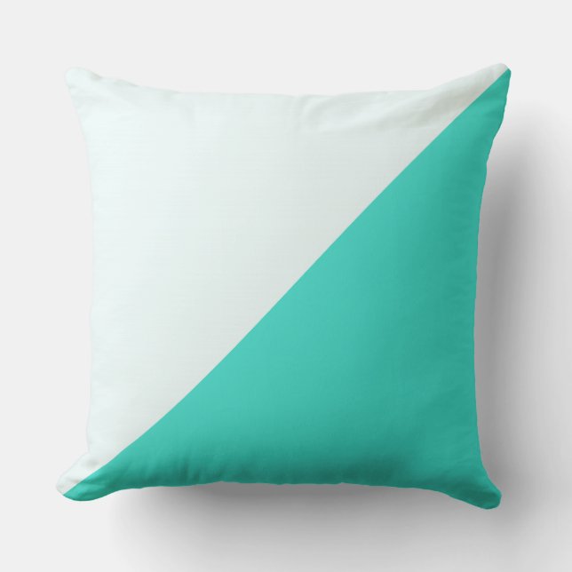 Turquoise & Azure mist Solid Color Background Kussen (Voorkant)