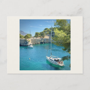 Turquoise Baai & Zeilboot Fotografie Ansichtkaart Briefkaart