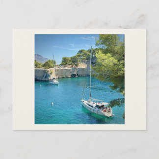 Turquoise Baai & Zeilboot Fotografie Ansichtkaart Briefkaart