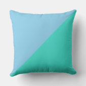 Turquoise & Baby blue Solid Color Kussen (Achterkant)