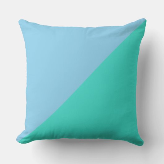 Turquoise & Baby blue Solid Color Kussen (Voorkant)