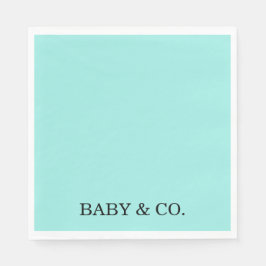 Turquoise Baby & Co. Baby Shower Paper Plate Servet