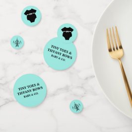 Turquoise Baby & Co. Baby shower Tafel Confetti