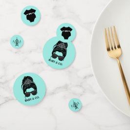 Turquoise Baby & Co. Baby shower Tafel Confetti