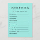 Turquoise Baby & Co. Wishes For Baby Informatiekaartje (Voorkant)