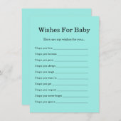 Turquoise Baby & Co. Wishes For Baby Informatiekaartje (Voorkant / Achterkant)