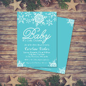 Turquoise Baby its koude buitenste Baby shower Kaart