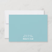 Turquoise Baby shower Boho Lama Bedankt Opmerking (Achterkant)