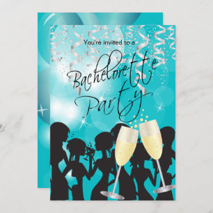 Turquoise Bachelorette Party Kaart