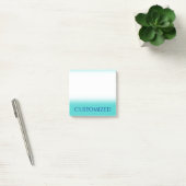 Turquoise Background w/ Dark Blue Elegant Name Post-it® Notes (Kantoor)