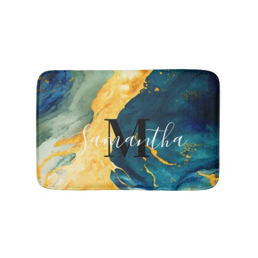 Turquoise Badmat (Voorkant)